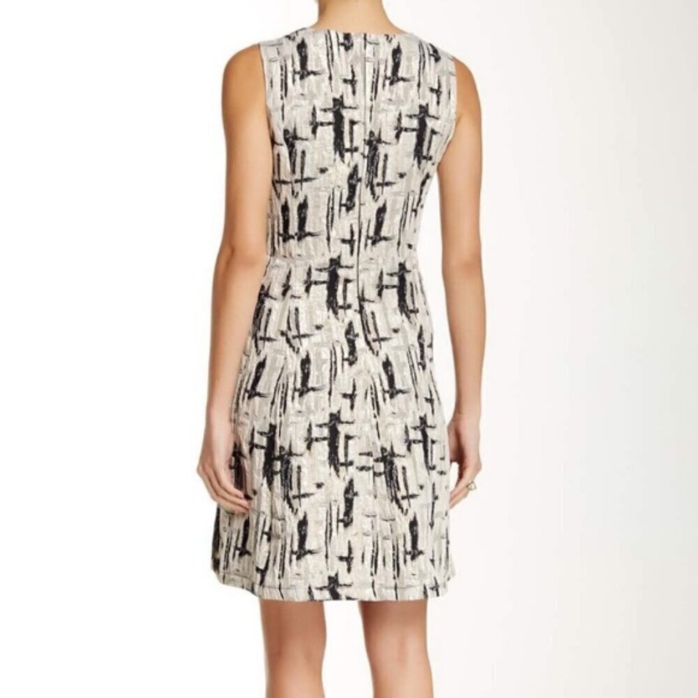 Everleigh Size XS Sleeveless V-Neck Jacquard Fit& Flare Sparkle Dress, EUC - Picture 2 of 15